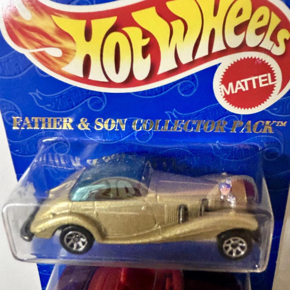 1996 Hot Wheels Mercedes Father & Son 2-Pack Gold‎ 540K Red SL Avon Exclusive - Picture 3 of 5